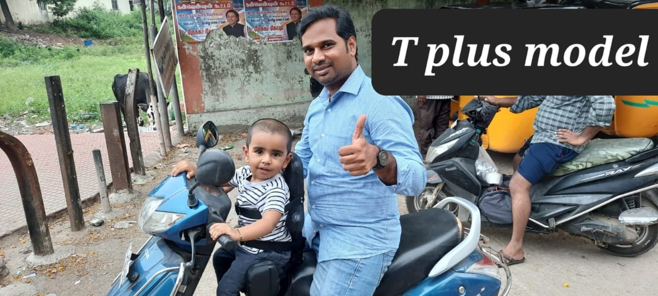 Happy Father & Son on Scooter